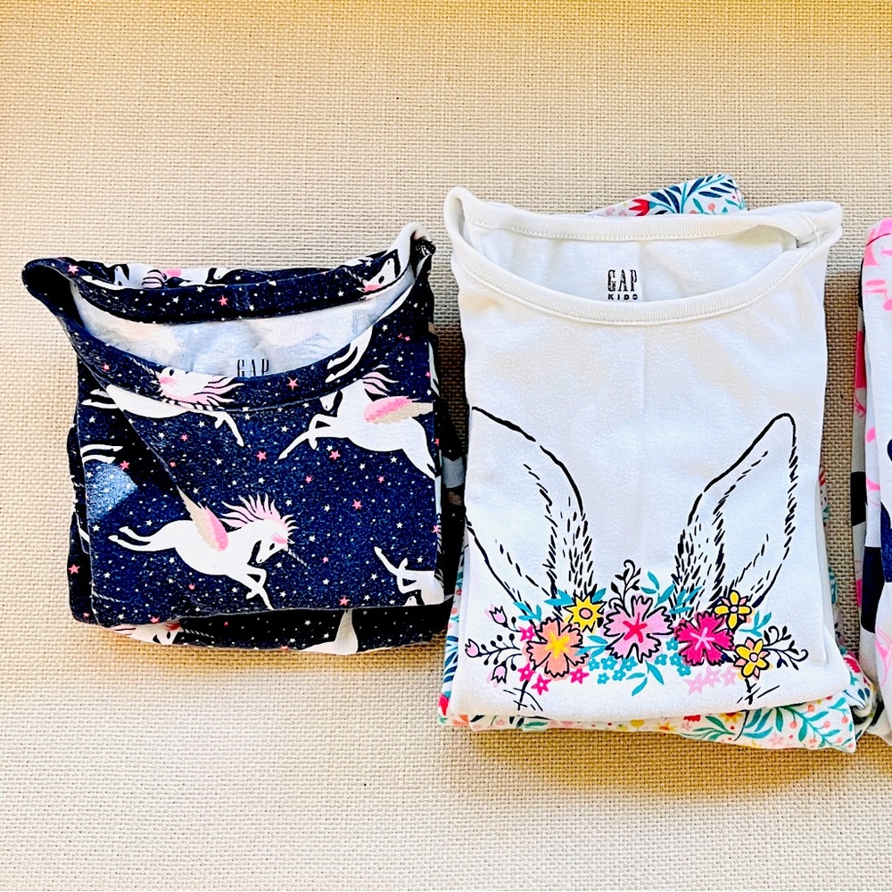 Two sets of girls GAP Pjs